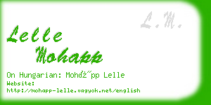 lelle mohapp business card